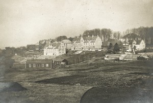 Sosial boligutbygging på Kronstad, 1918. Foto: Ukjent.